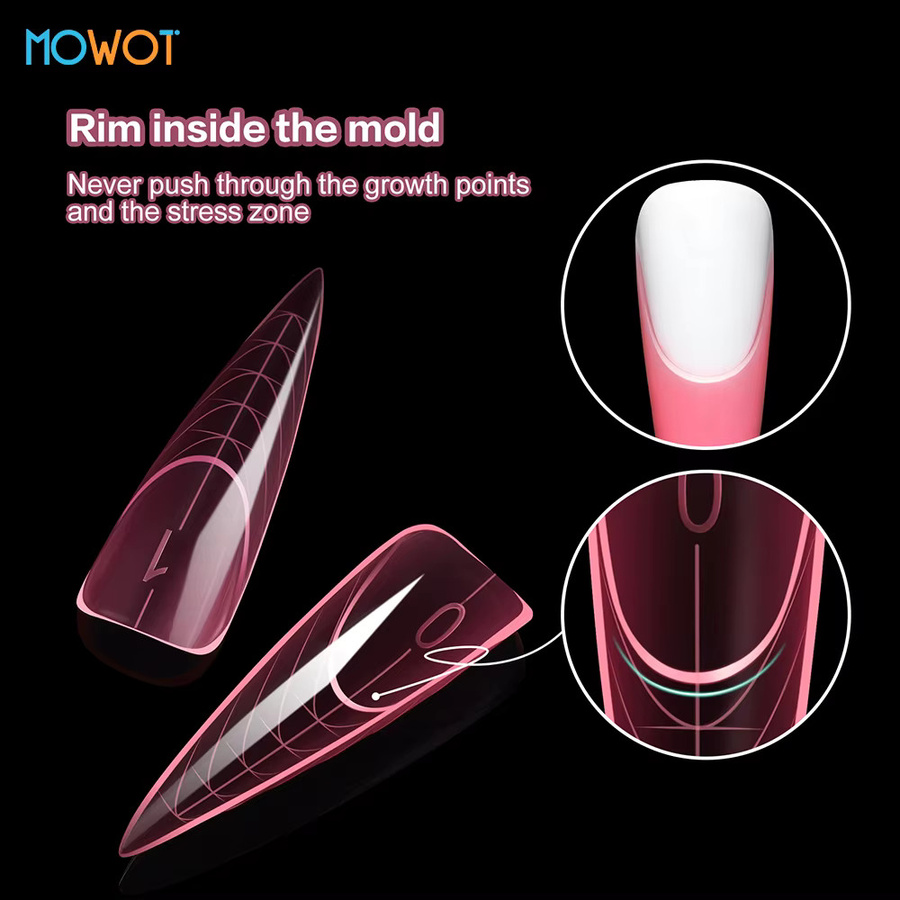 MOWOT Stiletto Dual Form Nagelform, 150 Stück, Clear - Bild 3