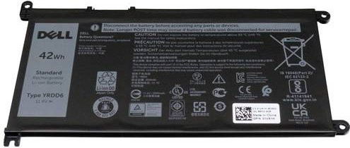 Dell Notebook-Akku YRDD6 in Schwarz mit 11.4V und 3500 mAh - Bild 1