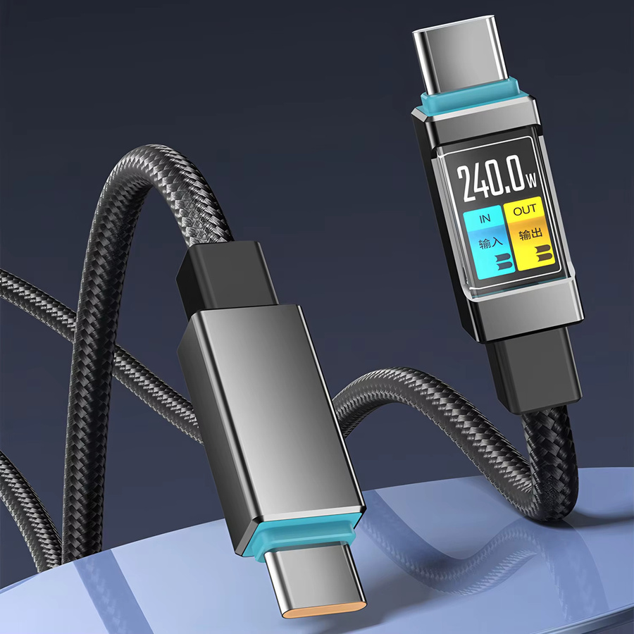 USB-C zu USB-C Schnellladekabel mit 100W Leistung für iPhone 15/16, Samsung, Huawei, Xiaomi und OPPO in Schwarz oder Grau - Bild 3