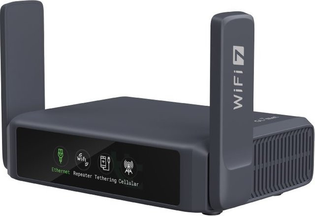 GL.iNet GL-BE3600 Dualband-WLAN 7 Reise-Router in Schiefergrau - Bild 1