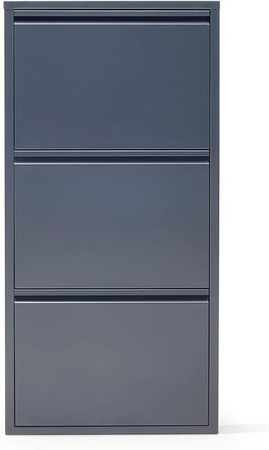 Schuhkipper Prestige Home Living aus Metall mit 3 Klappen, modern, Weiß/Anthrazit/Grau, B/T/H: 50 x 15 x 103,5 cm