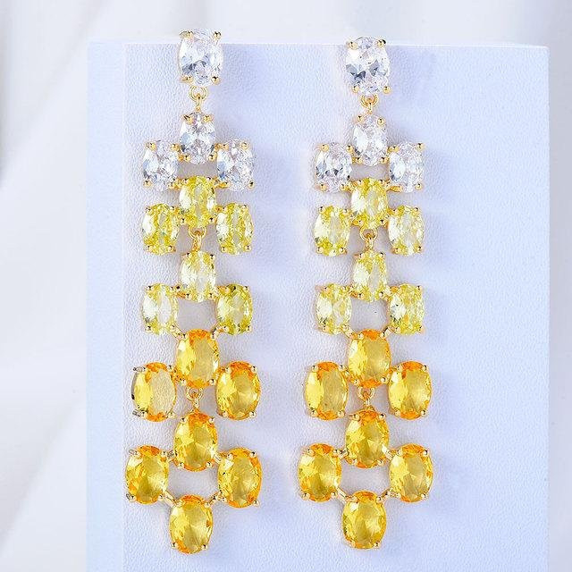 Wucifang Jewelry Ohrringe, Messing, Gold, Perle, Zirkonia, Kristall, Damen - Bild 1