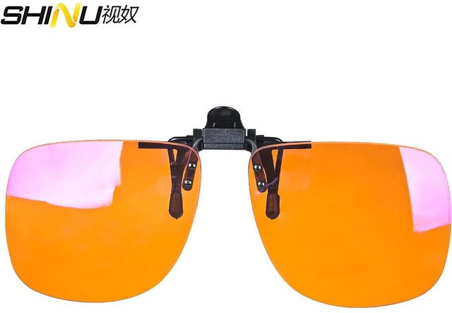Gaming-Brille Fashion Glasses M, rechteckig, orange, Blaulichtfilternd, Herren, Edelstahl - Bild 1