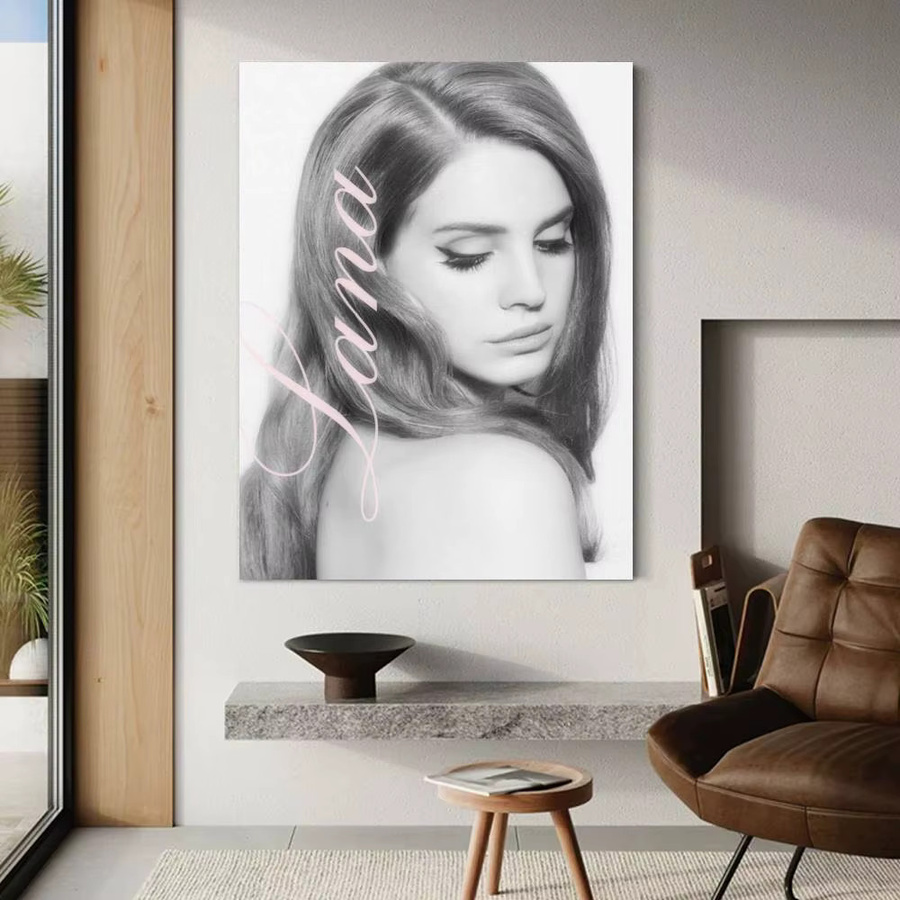Lana Del Rey Klassische Filmplakate Wandkunst in Schwarz und Rosa als grafisches Poster im nordischen Stil - Bild 3