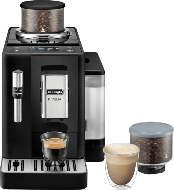 De'Longhi Rivelia Kaffemaschine EXAM440.35.B in Onyx Black mit Dampflanze und herausnehmbarem Wassertank - Bild 1