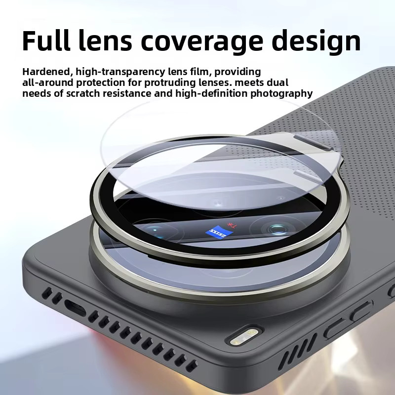 VIVO Schutzhülle aus hartem Silikon mit Wärmeableitung und Linsenständer in Orange für VIVO X300 Ultra, X300, X200 Pro und X300S - Bild 5