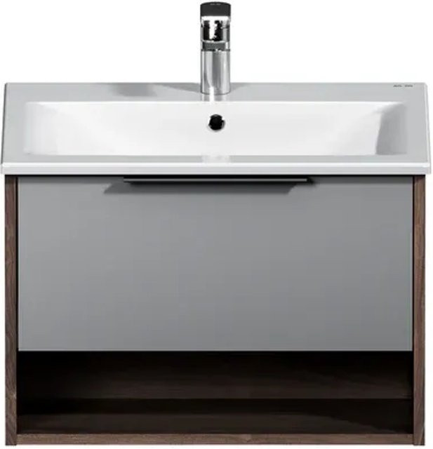 AM.PM Waschtischunterschrank mit Becken in Grau Matt, Wandmontage, Breite: 60 cm - Bild 1