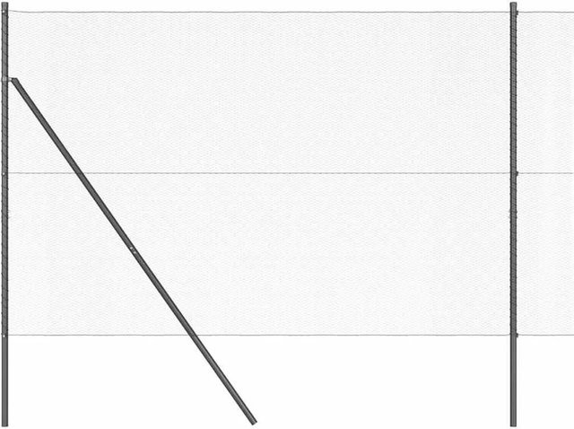 vidaXL Zaunpfosten Grau aus Stahl und PVC mit 13 mm Maschenweite, 10 Stück, B/T/H: 3,2 x 3,2 x 150 cm - Bild 1