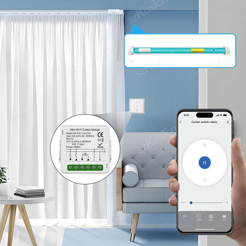 Tuya Smart Vorhang Schalter Modul für Rollos und Shutter Motoren mit WiFi und Zigbee, Farbe: Weiß, App-Steuerung kompatibel mit Alexa und Google Home via Smart Life - Bild 4