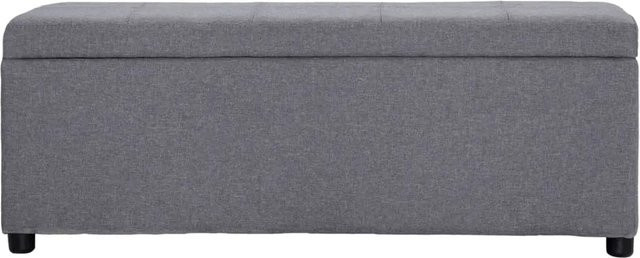 vidaXL Bank mit Staufach aus Polyester in Hellgrau, B: 116 cm, H: 43 cm, T: 38 cm - Bild 1