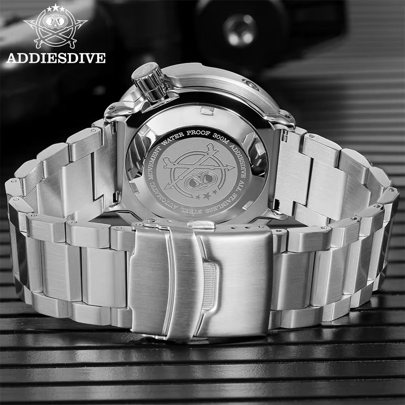 ADDIESDIVE Taucheruhr, Automatik, Edelstahl, Keramiklünette, Saphirglas, Herren - Bild 5