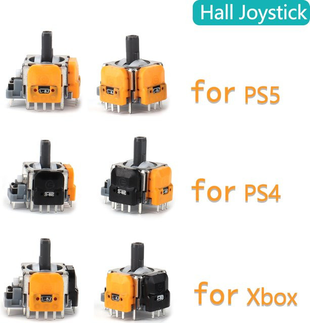 AILEHKUO 1 Paar Ersatz-Hall-Effekt-Joystick als 3D-Analog-ThumbStick für PS5, PS4 und Xbox One SX Controller Zubehör - Bild 1
