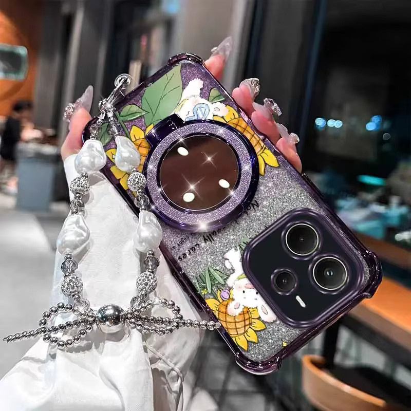 Xiaomi Handyhülle Happy Rabbit mit Lanyard für Redmi Note 14 Pro, 14S, 14 Pro Plus, 13, 13 Pro, 13 Pro Plus, 12, 12 Pro in Blau - Bild 2