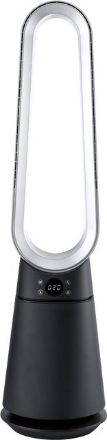 TRONIC Rotorloser Ventilator in Schwarz mit Timer, Fernbedienung und Licht - Bild 1