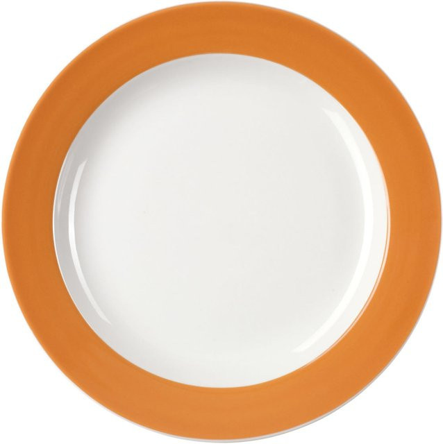 PULSIVA Teller Joy 2.0 flach, 6er Pack, Porzellan, Orange, Durchmesser: 21 cm - Bild 1