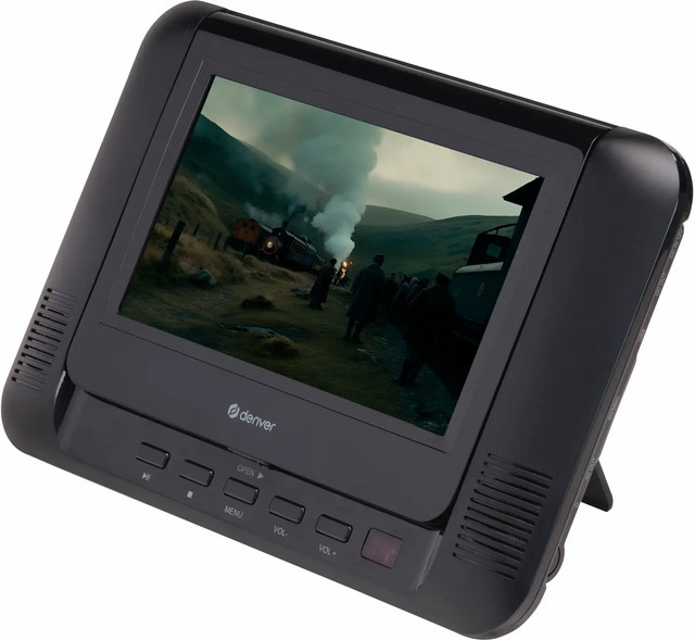 Denver MTW-793 Tragbarer DVD Player mit 7 Zoll LCD Display in Schwarz mit Akku, USB und SD-Anschluss - Bild 2