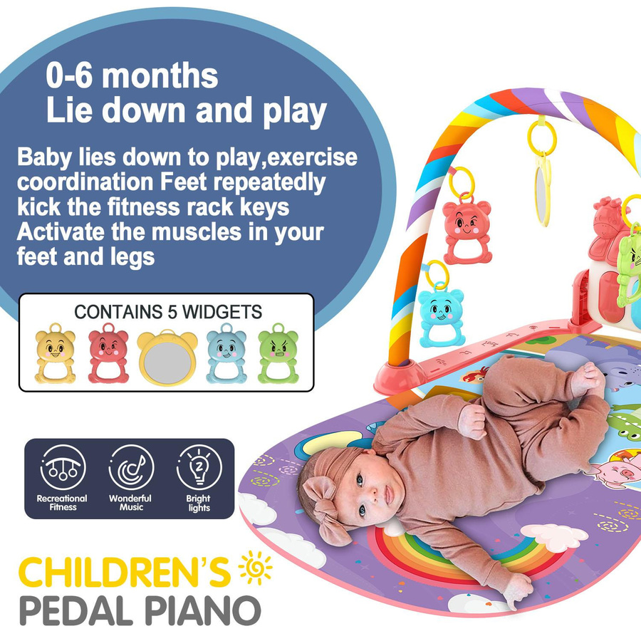 Yiran bag Baby-Fitness-Ständer Musik-Pedal-Klavier-Spielmatte ab 0-6 months - Bild 2