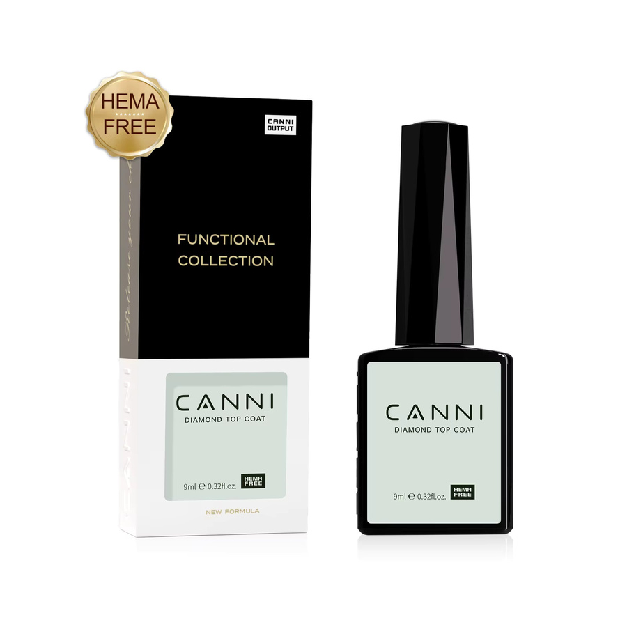 CANNI Super Glossy Diamond Nowipe Top Coat, 9 ml, HEMA-frei - Bild 2