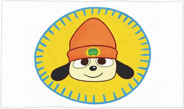 PaRappa the Rapper Baumwollhandtuch, schnelltrocknend und atmungsaktiv, weiß/mehrfarbig, B: 30 cm, H: 60 cm - Bild 1