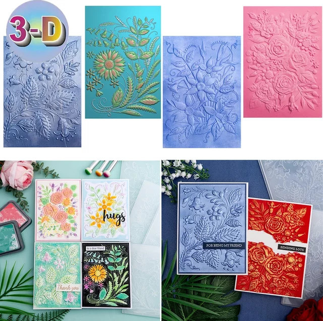 3D Prägeordner Blühende Anemone mit Blumensträußen und Blättern für DIY Scrapbooking, Album-Dekoration und Kartenbasteln - Bild 1