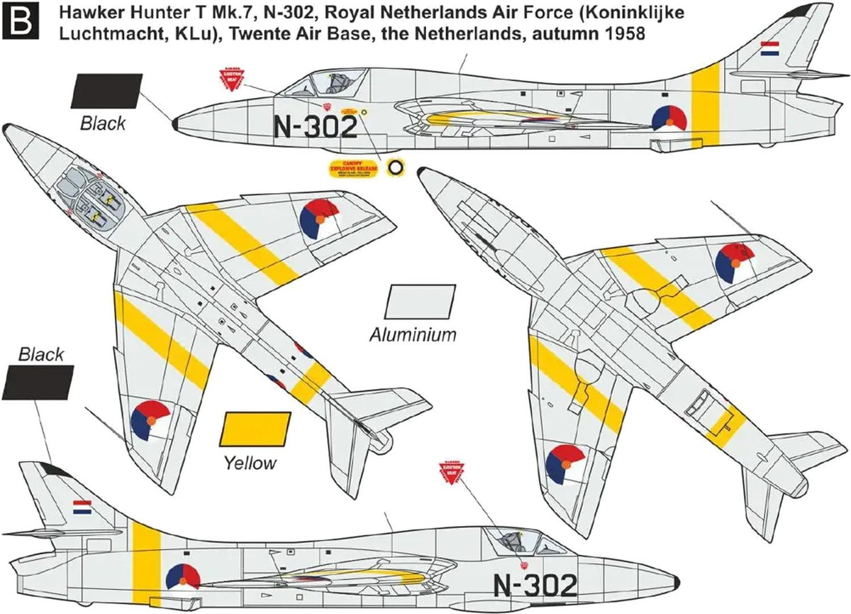Revell Mark 1 Hawker Hunter Royal Air Specification Umbauteile-Set 1/144 - Bild 2