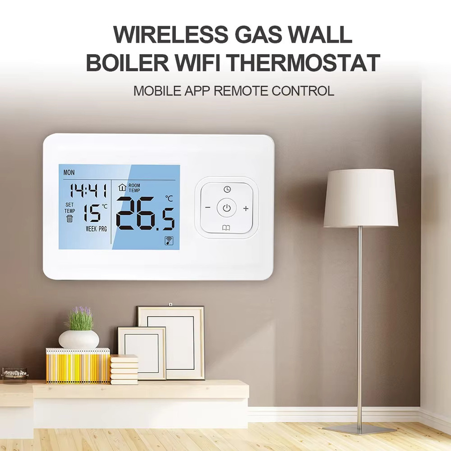 TTAKA7 ME901 Kabelloser intelligenter Thermostat WiFi in Weiß mit App- und Sprachsteuerung sowie RF-Empfänger für Heiz- und Kühlsysteme - Bild 2