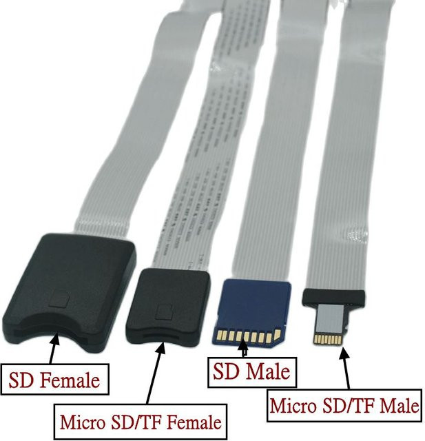 Liujyjc SD auf TF Micro SD Kartenverlängerungskabel Adapter in Schwarz für GPS - Bild 1