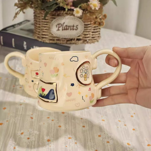 Niedliche Teetasse mit Cartoon-Tiermotiv für Kaffee und Tee in großer Kapazität - Bild 1