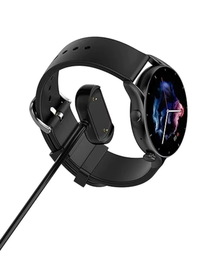 Ersatzladegerät für Amazfit Smartwatches GTR3, GTR3 Pro, GTS3, T-Rex 2, GTR4, GTS4 und T-Rex Ultra USB Ladestation in Schwarz - Bild 6