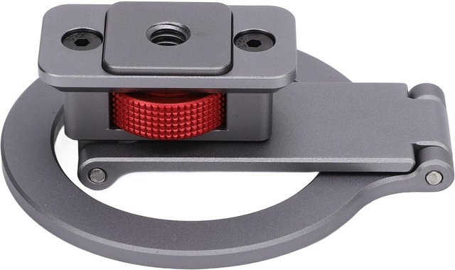 KONNWEI Magnetische Saug-Handyhalterung Grau mit 1/4-Zoll-Gewinde, drehbar und faltbarer Smartphone-Ringständer - Bild 1