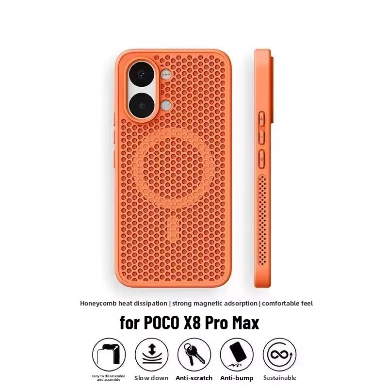 Magnetische Anti-Sturz-Schutzhülle aus PC und TPU für Xiaomi POCO X8 Pro Max F8 Ultra F7 Ultra in Mehrfarbig und Schwarz - Bild 2