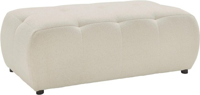 Premium Living Hocker Sofi in Creme Beige mit Stoffbezug B/T/H: 128 x 70 x 48 cm - Bild 1