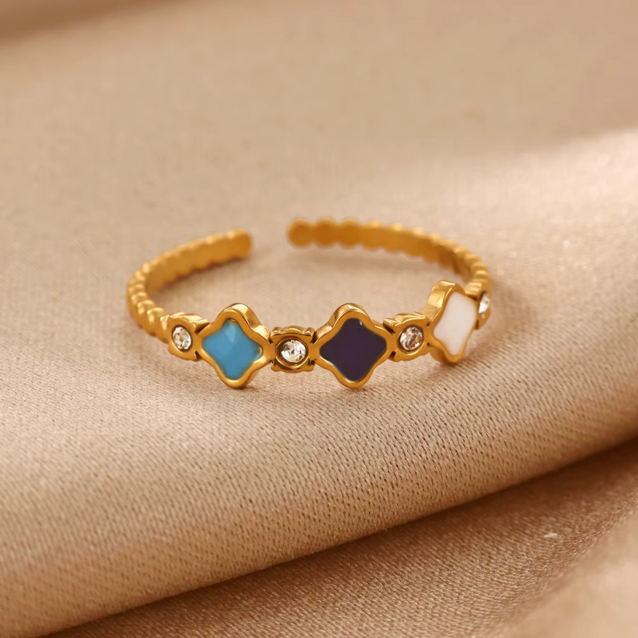 ICFTZWE Ring Edelstahl, goldfarben, Zirkonia, Damen - Bild 1