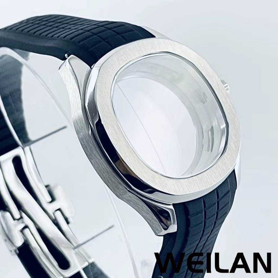 ANGLANG Uhrengehäuse Silber, 42 mm, Saphirglas, Wasserdicht - Bild 2