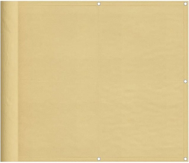 vidaXL Balkon-Sichtschutz Sandfarben aus Polyester-Oxford mit PU-Beschichtung, Höhe: 90 cm, Breite: 400 cm - Bild 1