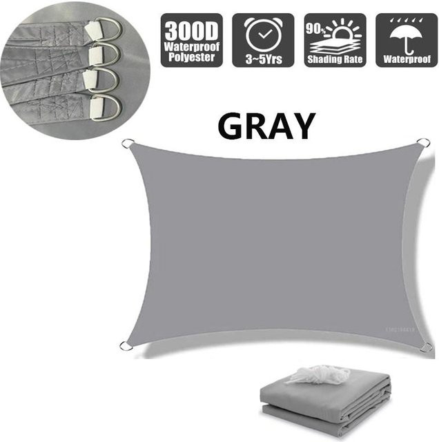 Wasserdichtes Sonnensegel von Simplistic Living Home in Grau, B/T: 400 x 500 cm - Bild 1
