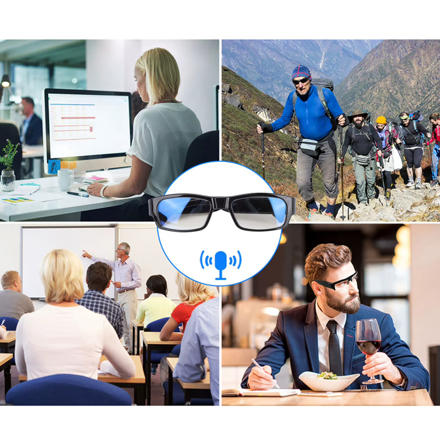VBESTLIFE Action-Kamera Brille für Sport und Outdoor mit 1080P HD Videoaufnahme in Schwarz - Bild 6