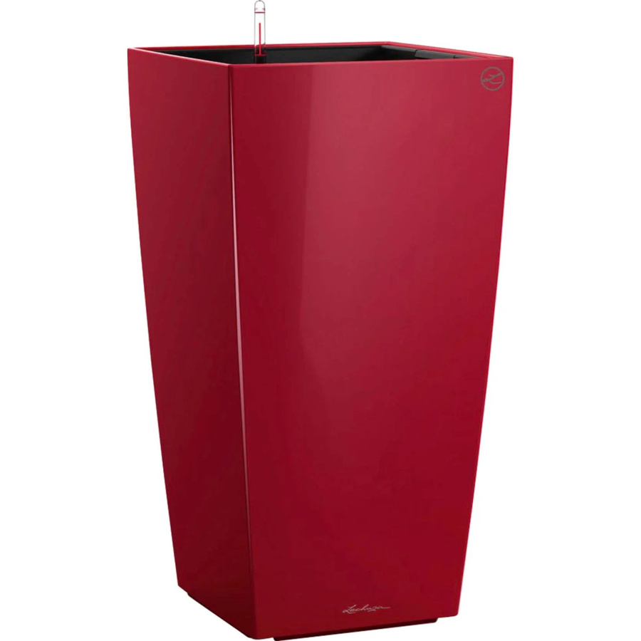 Lechuza Pflanzgefäß Cubico Premium Säulengefäß Scarlet Rot hochglanz B/T/H: 40 x 40 x 40 cm - Bild 2