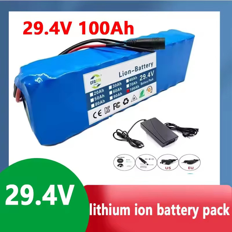 ALalito Lithium-Ionen-Akku 29,4 V 80 Ah 7S3P mit BMS und 2 A Ladegerät für 24 V – 29,4 V Motoren - Bild 2