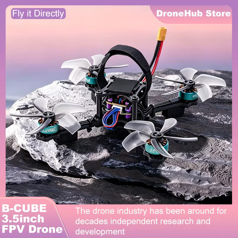 RCTOSKY B-CUBE 3,5-Zoll FPV-Drohnen-Rahmenkit aus Kohlefaser für Renndrohnen-Quadcopter in Schwarz - Bild 2