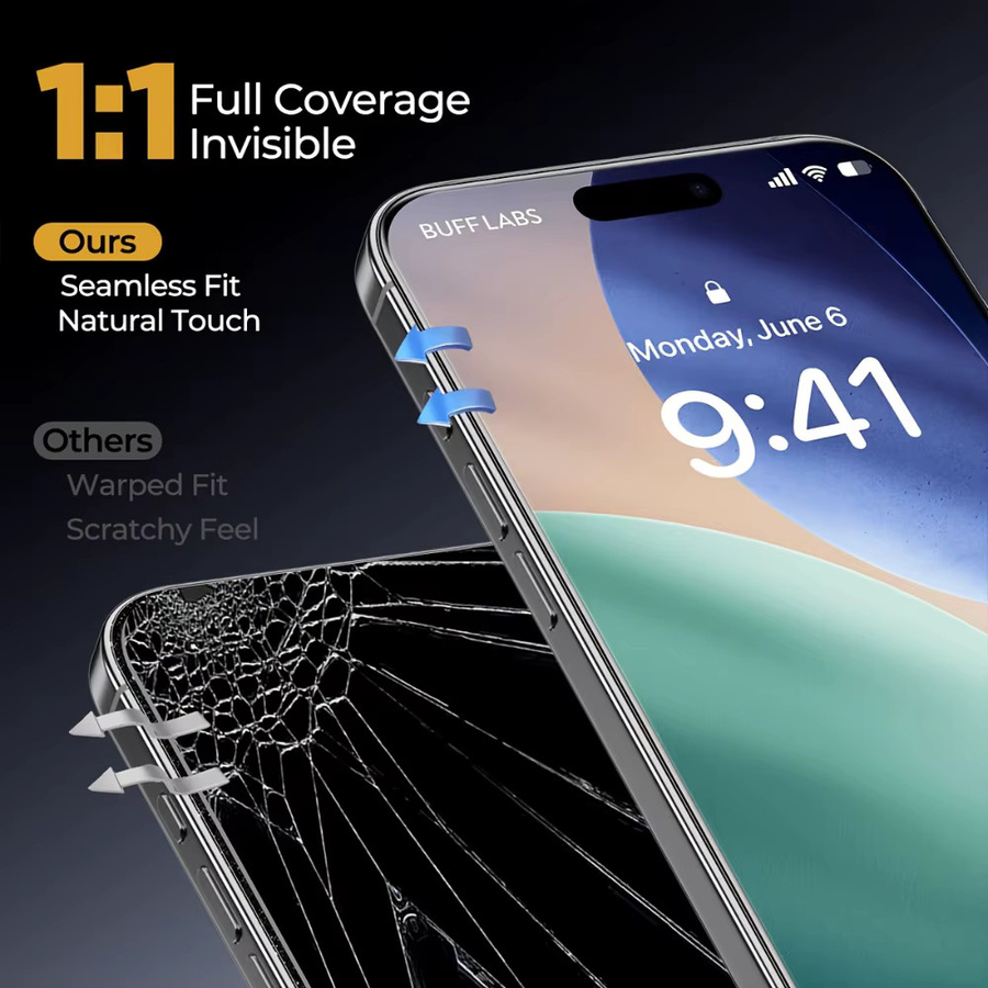 NNBILI 4er-Set Blickschutz-Displayschutzfolie mit Installationskit und Auto-Ausrichtungs-Set für iPhone 17 16 15 14 13 12 11 Pro Max Modelle - Bild 4