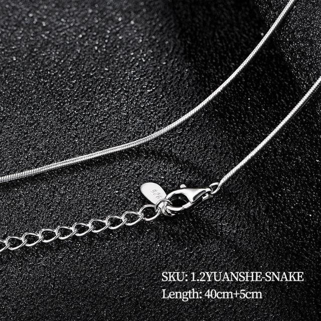 Halskette 925 Sterlingsilber, black, Unisex - Bild 1