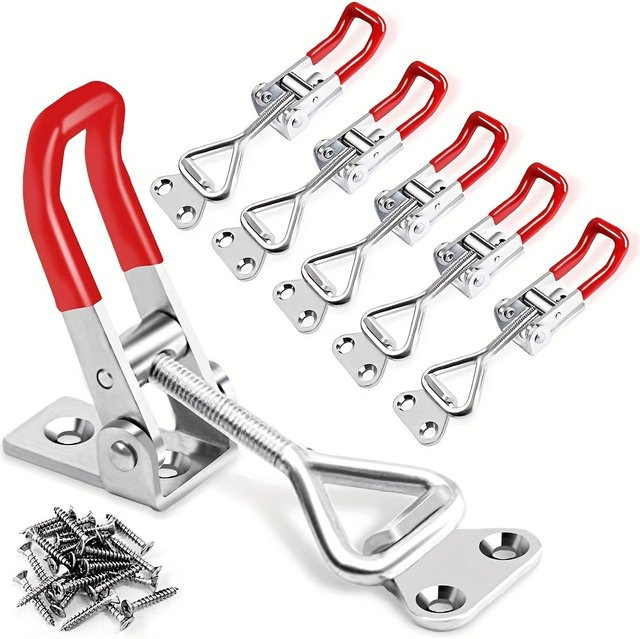XMSJ Einstellbare Heavy Duty Toggle Clamp Latch Spannklammern für Werkzeugboxen und Deckel, 2 oder 5 Stück - Bild 1