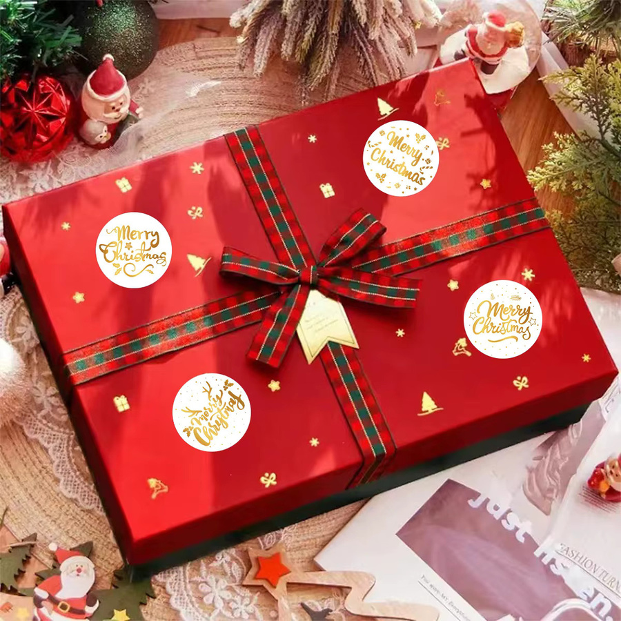 500 Stück Weihnachten Aufkleber in Multicolour als dekorative Etiketten für Umschläge und Geschenkkarten - Bild 2