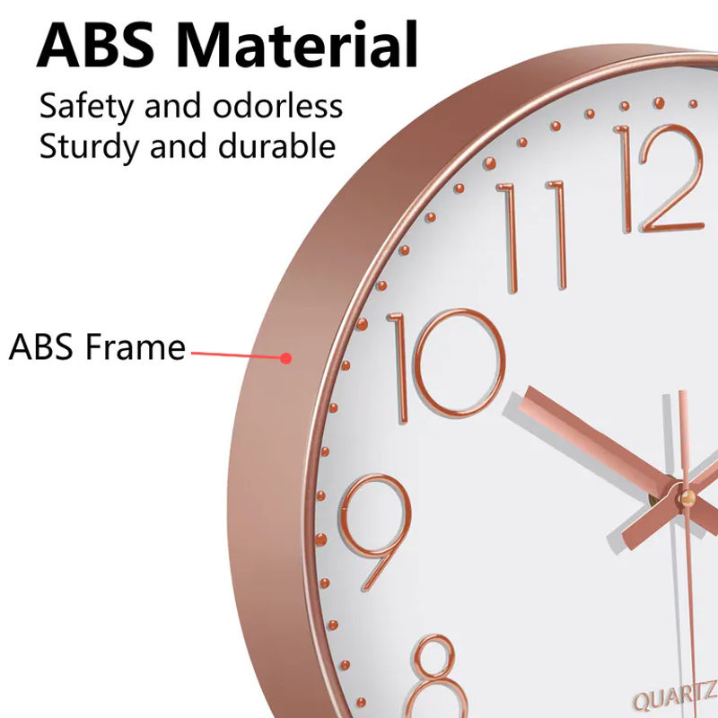 Mabpedo Minimalistische Quarz-Wanduhr in quadratischem Design, geräuschlose digitale Glasuhr für Wohnzimmer, Schlafzimmer und Büro, erhältlich in Weiß oder Schwarz - Bild 2