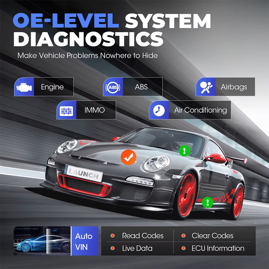 LAUNCH X431 CRP919X BT Drahtloses Bluetooth OBD2 Autoscanner Diagnosegerät mit bidirektionaler Funktion - Bild 4