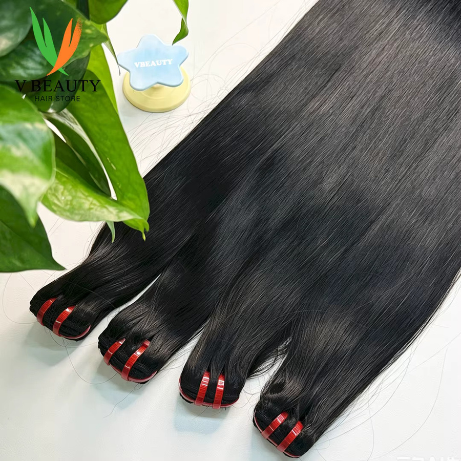 MAKI Echthaar-Bündel, Unbehandeltes Doppelt Gezogenes Jungfrauenhaar, Schwarz, Damen - Bild 3