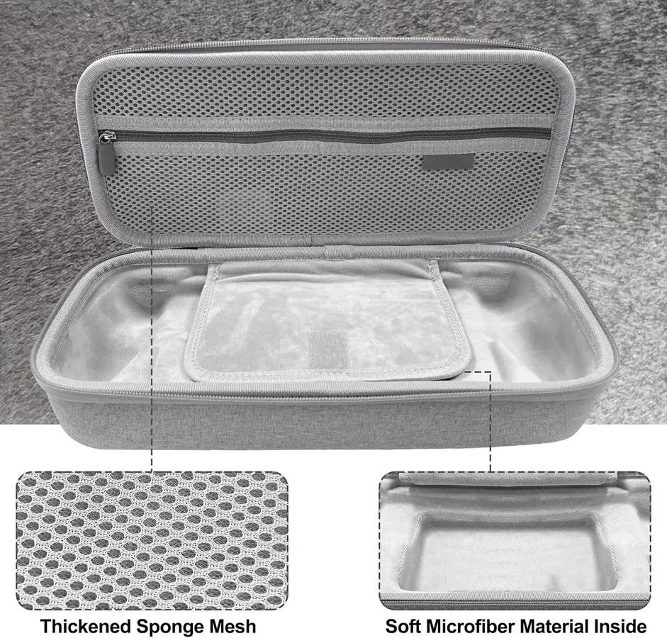 DOBE Tragetasche TP5-3552 Eggshell Series für Playstation Portal, stoßfeste EVA Hand-Reisetasche in Weiß/Grau - Bild 2