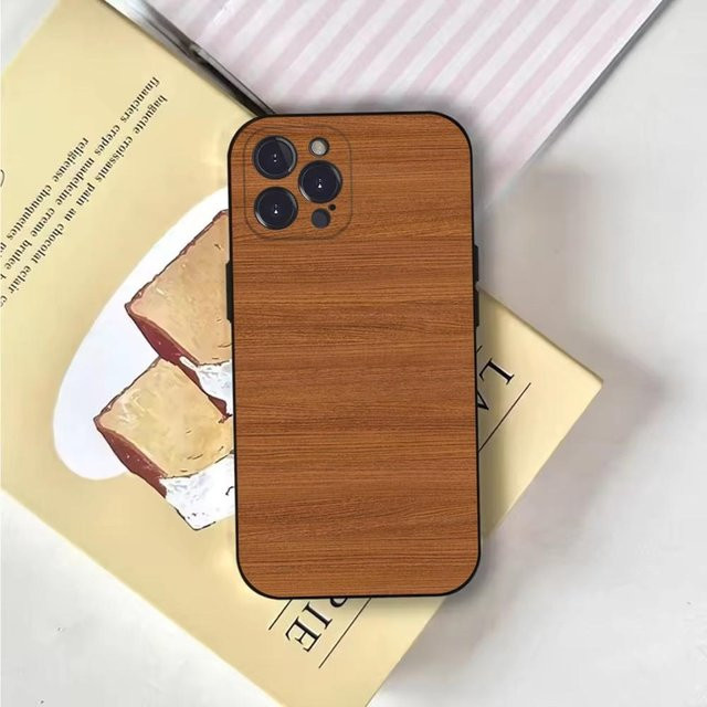 Natürliche Handyhülle aus Holz für Apple iPhone Modelle in Schwarz und Braun - Bild 1