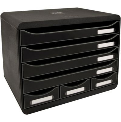 Exacompta Schubladenbox STORE-BOX Mini Black in Schwarz für A4 Dokumente - Bild 2